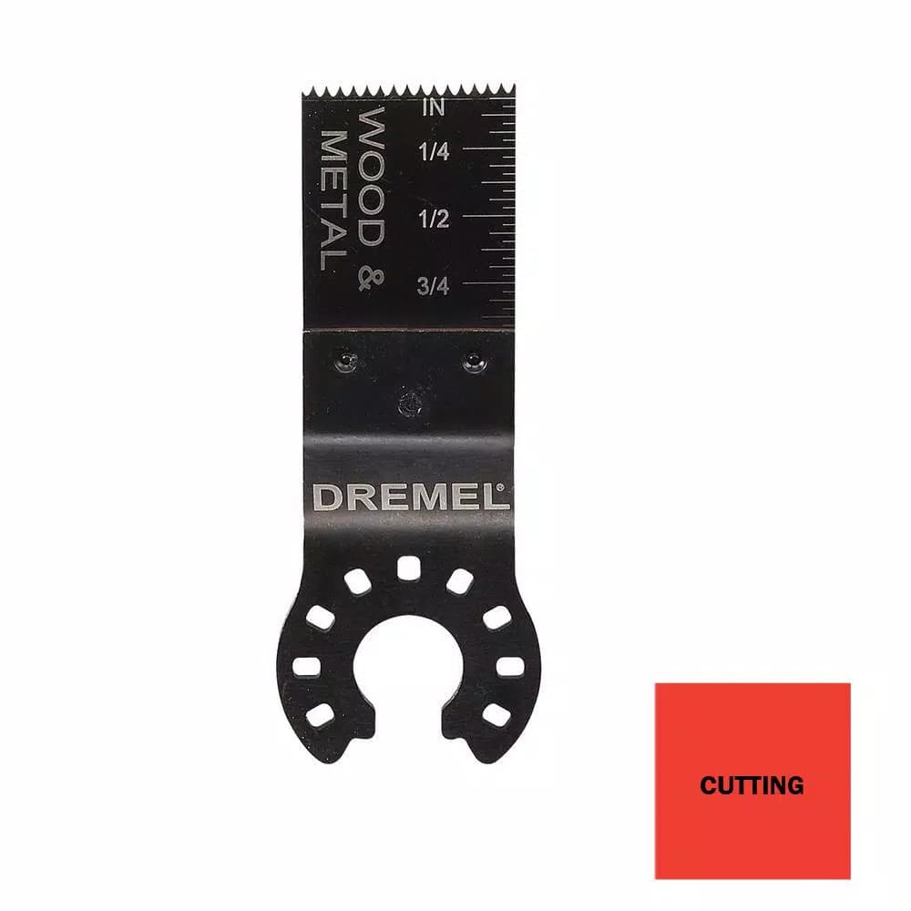 Dremel Multi-Max 3/4 in. Flush Cut Oscillating Tool Blade for Wood, Metal, Plastic, and Drywall