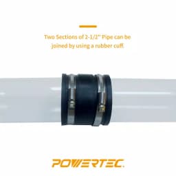 POWERTEC 2-1/2 in. x 36 in. Clear Rigid PVC Dust Collection Pipe thumbnail 3