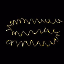 Starlite Creations 12 ft. Pre-Lit LED Gold Single Braided Garland, Battery Operated with Timer (Bundle of 2) thumbnail 1