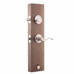 Copper Creek Colonial Handleset with Waverlie Lever Trim, Satin Stainless Steel thumbnail 4