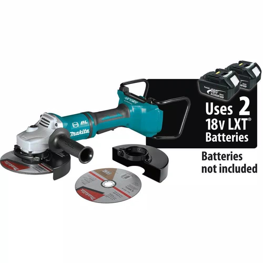 Makita 18V X2 LXT Brushless 7 in. Paddle Switch Angle Grinder with Electric Brake, Tool Only