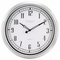Equity by La Crosse 16 in. Silver Quartz Indoor/Outdoor Wall Clock with UV Protected Dial thumbnail 2