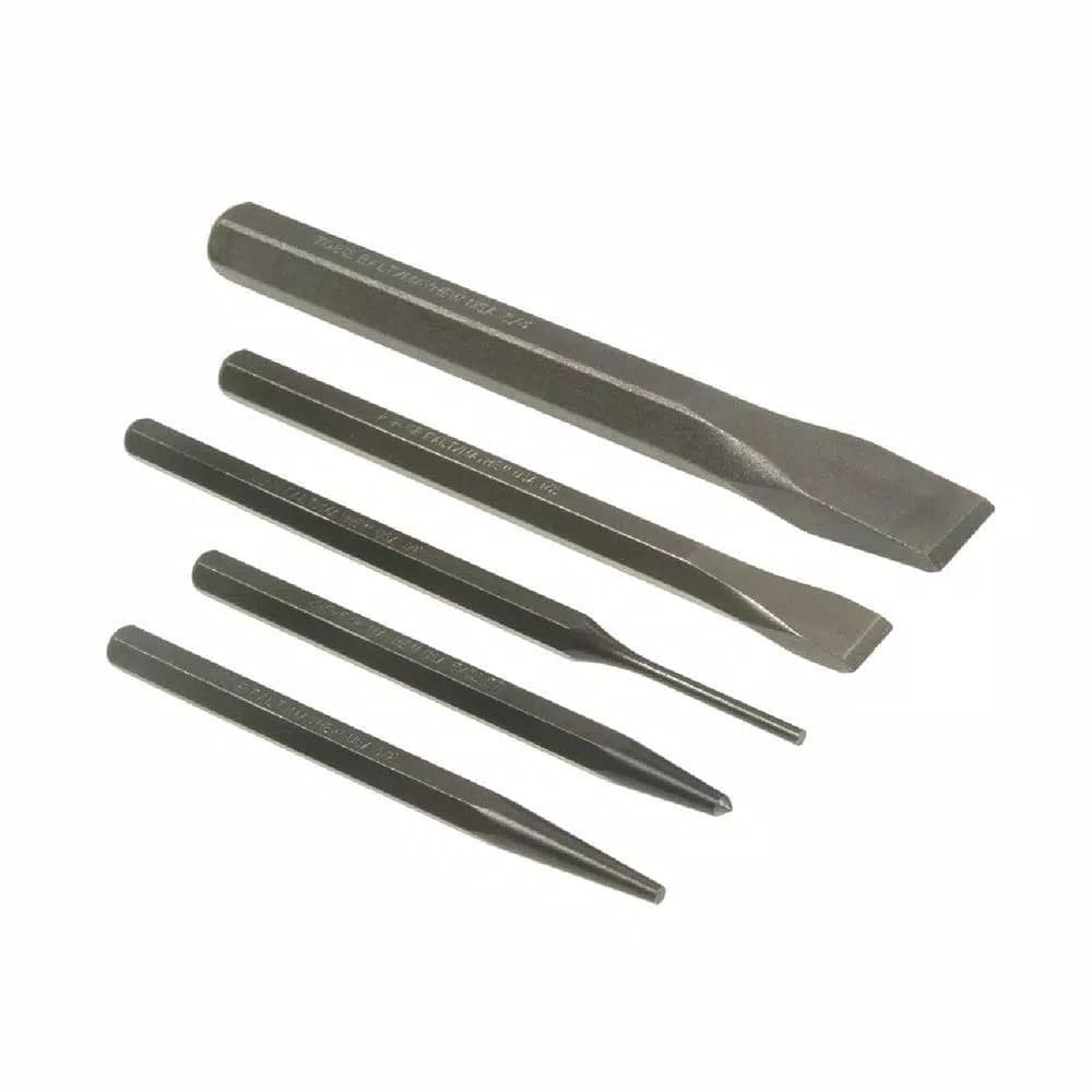 Mayhew Industrial Grade 5-Piece Punch and Chisel Set - Made in USA