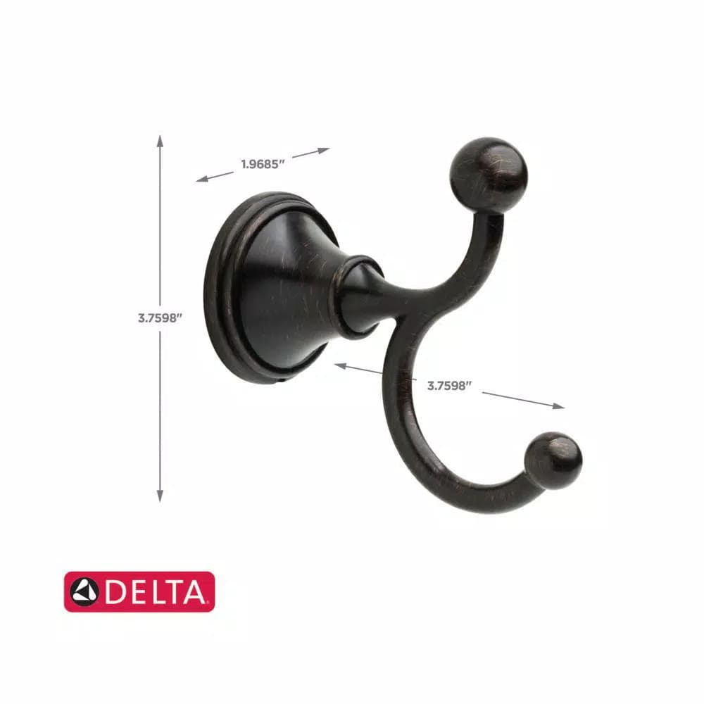 Delta Crestfield 3-Piece Towel Hook Set, Venetian Bronze