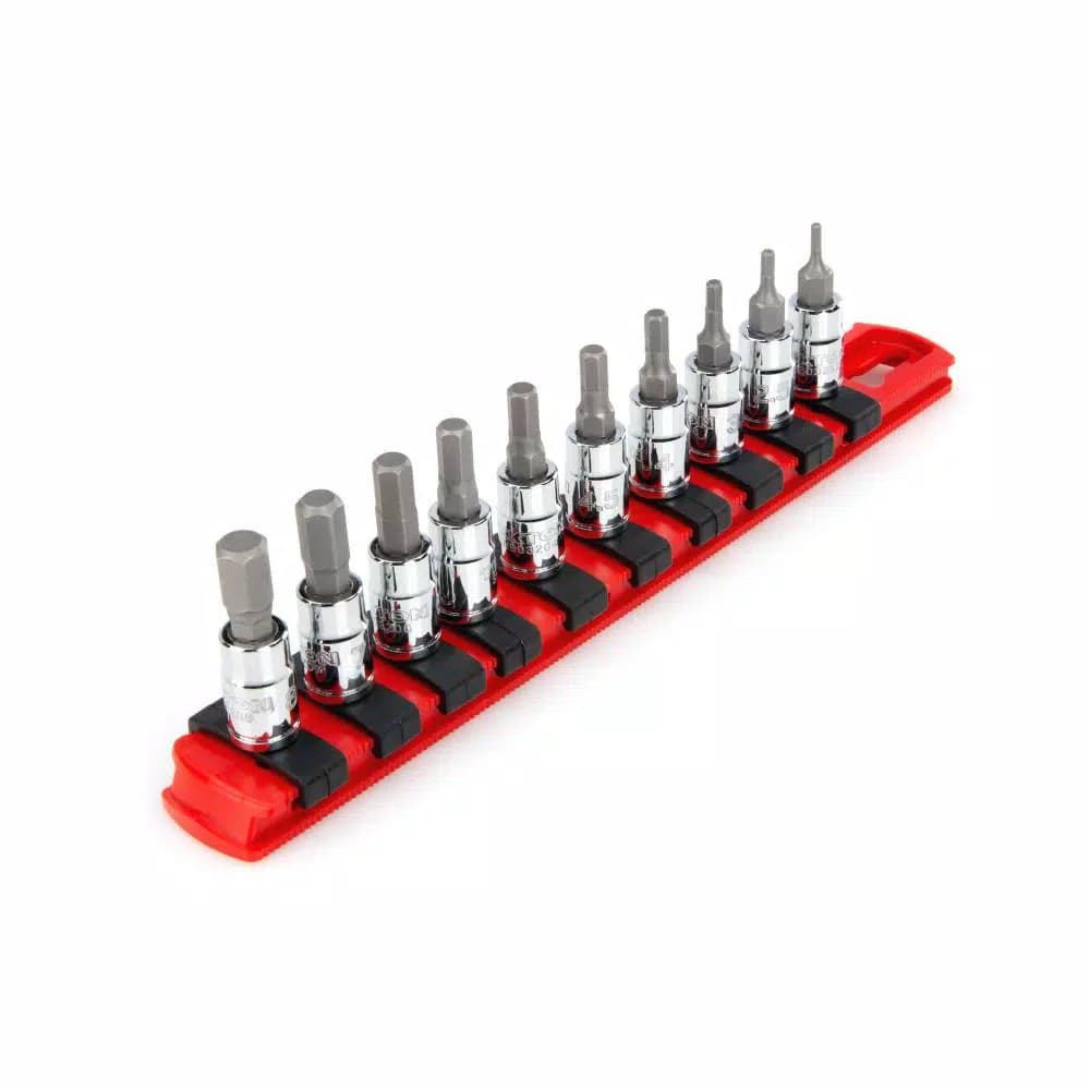 TEKTON 1/4 in. Drive Hex Bit Socket Set, 10-Piece