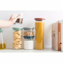 BergHOFF Leo 3-Piece Glass Food Container Set with Airtight Lids and Measuring Spoon thumbnail 4