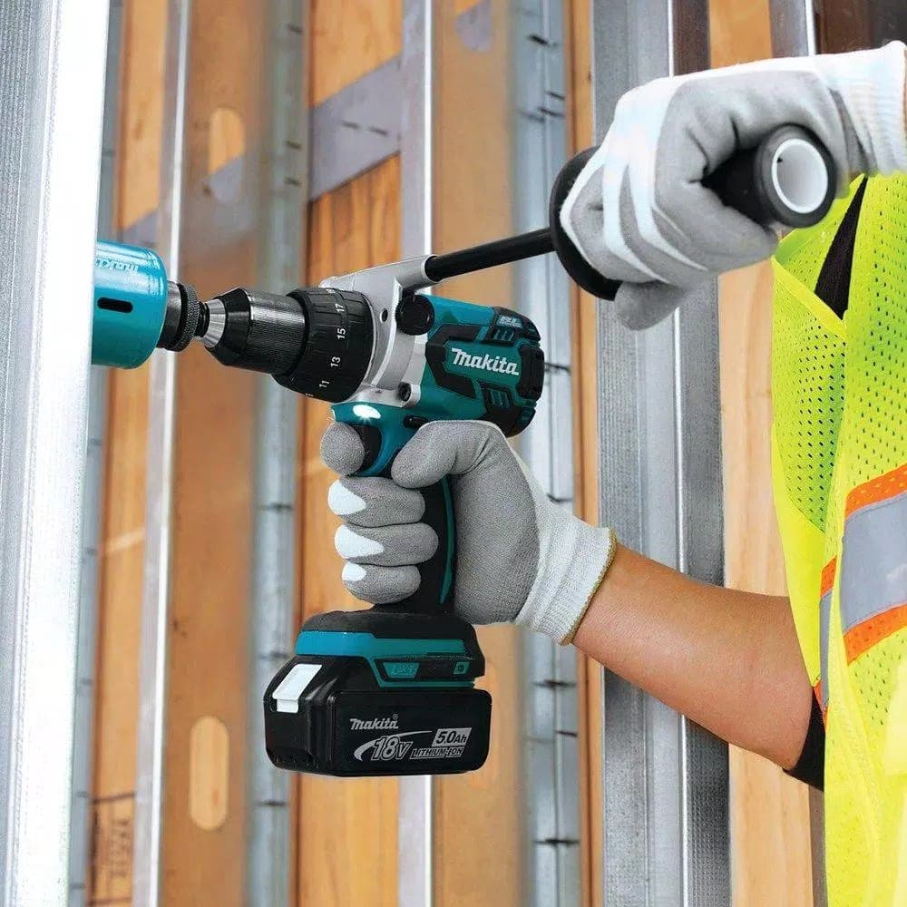 Makita 18V LXT Brushless 1/2 in. Cordless Hammer Drill Kit with (2) 5.0 Ah Batteries, Charger, and Hard Case