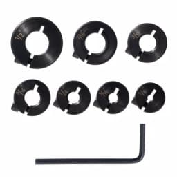 POWERTEC 7-Piece Steel Drill Bit Stop Collar Set with Split Ring Design and Size Markings thumbnail 2