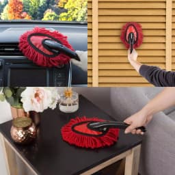Stalwart Red Car Duster 2-Pack - Soft Cotton Yarn Microfiber Duster for Auto Interiors and Home thumbnail 5