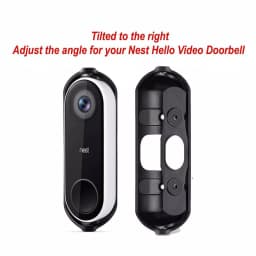 Wasserstein Adjustable Angle Wall Mount for Google Nest Hello Video Doorbell, Black thumbnail 2