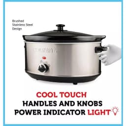 Courant 7 Qt. Stainless Steel Slow Cooker with Temperature Settings thumbnail 6