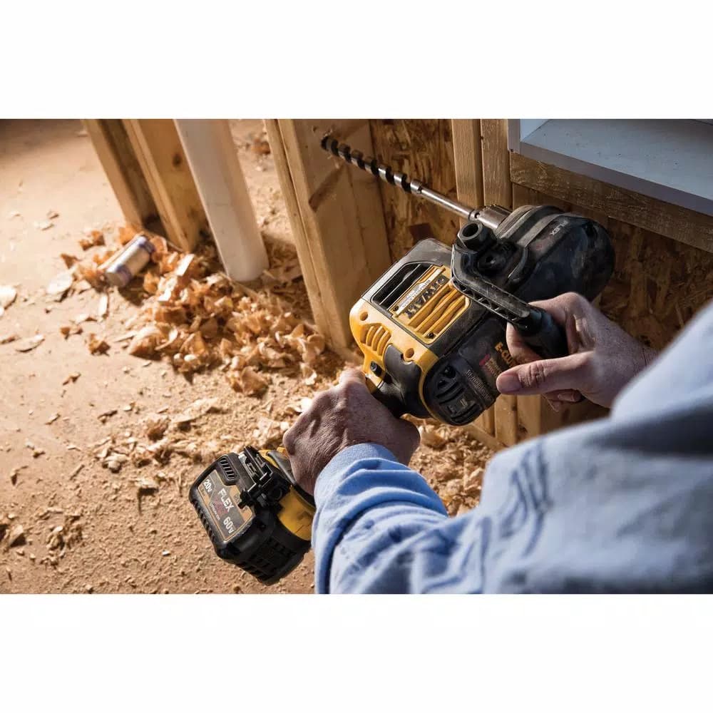 DEWALT FLEXVOLT 60V MAX Brushless 1/2 in. Stud & Joist Drill with E-Clutch and (2) 6.0 Ah Batteries