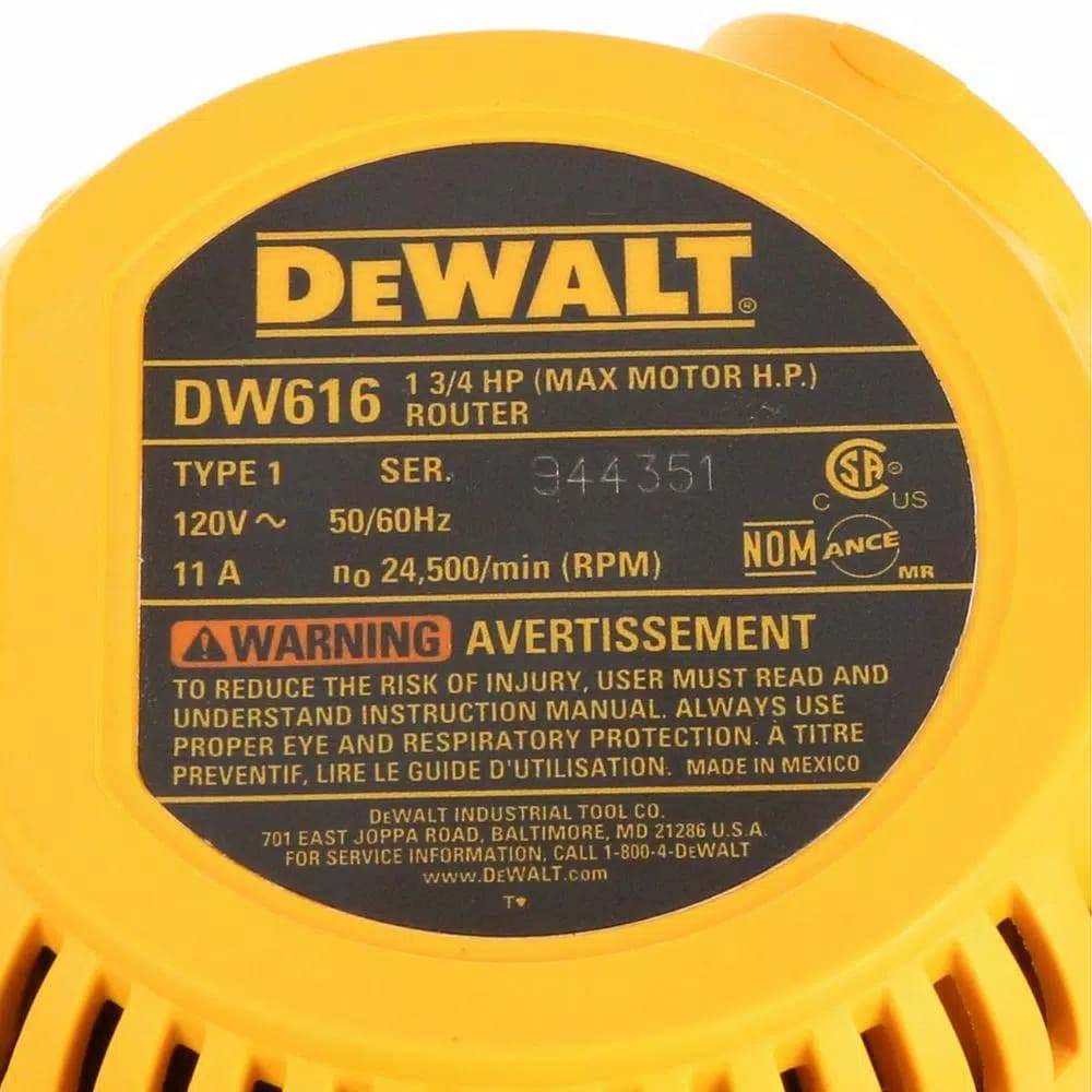 DEWALT 1-3/4 HP 11 Amp Fixed Base and Plunge Router Combo Kit
