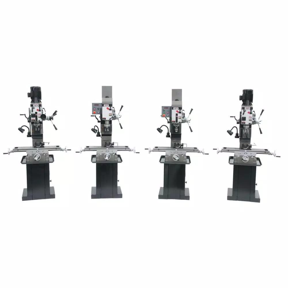 JET JMD-45GHPF Geared Head Square Column Mill Drill Press with Power Downfeed