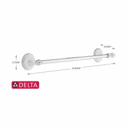 Delta Alexandria 18 in. Single Towel Bar, Chrome and White thumbnail 3