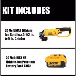 DEWALT 20V MAX Cordless 4.5 in. Angle Grinder with (1) 4.0Ah Battery thumbnail 2
