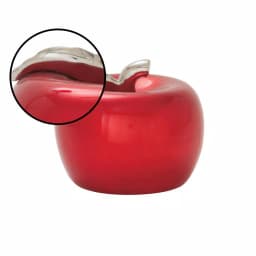 LITTON LANE Modern Reflections 11 x 9 in. Red Ceramic Decorative Apple Sculpture thumbnail 3
