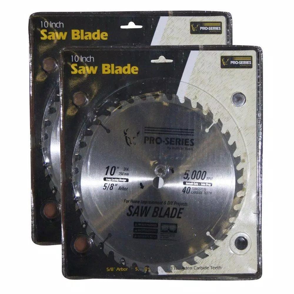 PRO-SERIES 10 in. 40-Tooth Carbide Tip Saw Blade Set, 2-Pack