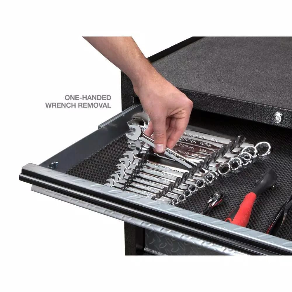 TEKTON 13-Tool Store-and-Go Wrench Rack Keeper, Black