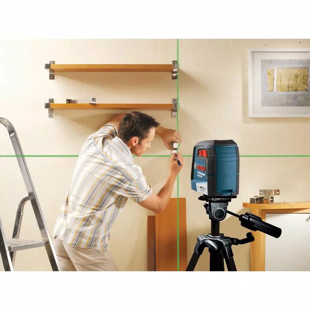 Bosch GLL40-20G VisiMax Green Beam Self-Leveling Cross Line Laser, 40 ft.