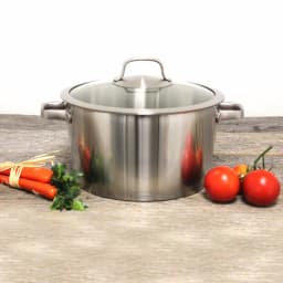 BergHOFF Essentials Manhattan 8.8 Qt. Stainless Steel Stock Pot with Glass Lid thumbnail 3