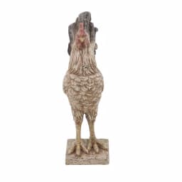LITTON LANE Textured Beige Rooster Polystone Sculpture - Farmhouse Style Statuary thumbnail 5