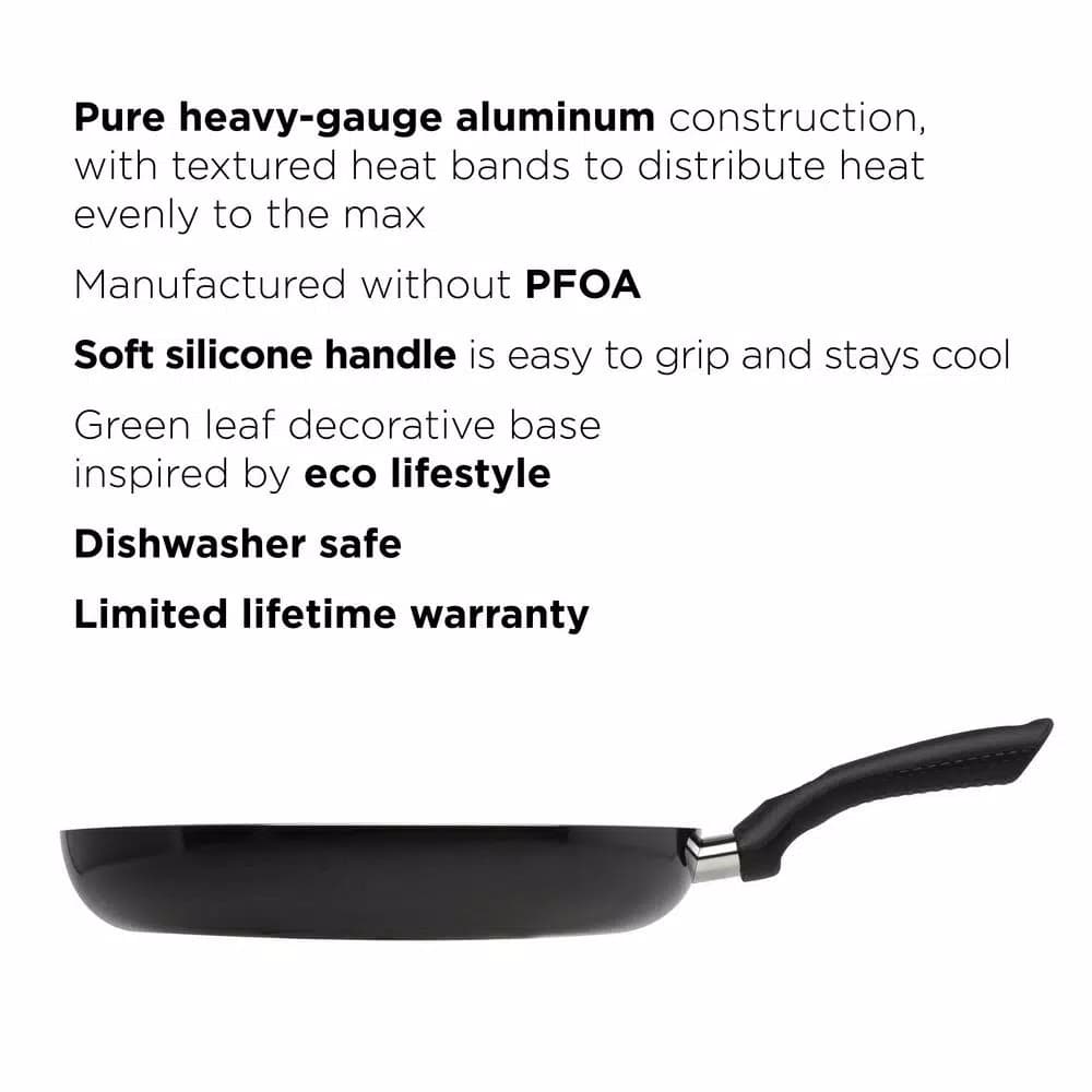 Ecolution Artistry 12.5 in. Aluminum Nonstick Frying Pan, Slate