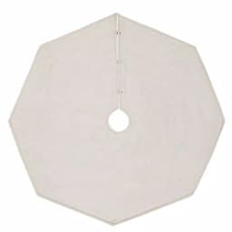 VHC Brands 48 in. Liv Pebble Grey Traditional Christmas Tree Skirt with Nordic Trim thumbnail 2