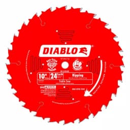 Diablo 10 in. x 24-Teeth Ripping Carbide Circular Saw Blade thumbnail 1