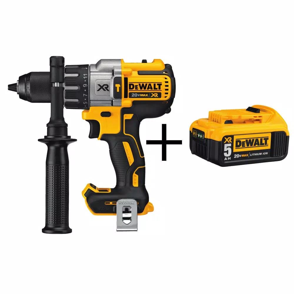 DEWALT 20V MAX XR Brushless 1/2 in. Hammer Drill Kit with (1) 5.0 Ah Battery