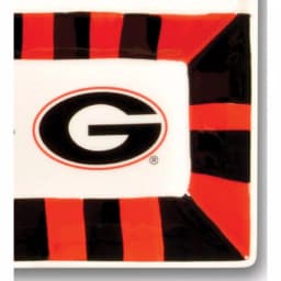 Magnolia Lane Georgia Ceramic 4-Section NCAA Collegiate Tailgating Serving Platter thumbnail 2
