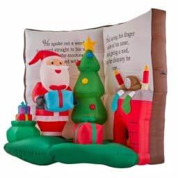 Airblown 6.56 ft. Inflatable Santa in Story Book Scene Christmas Decoration thumbnail 3