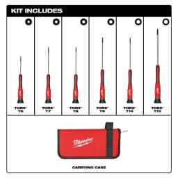 Milwaukee 6-Piece Torx Precision Screwdriver Set with All-Metal Core thumbnail 3