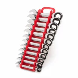 TEKTON 12-Piece Metric Stubby Ratcheting Combination Wrench Set, 8-19 mm thumbnail 1