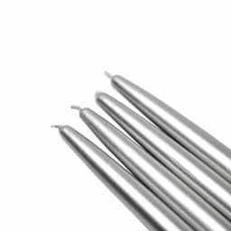 Zest Candle 6 in. Metallic Silver Taper Candles, 12-Set thumbnail 1