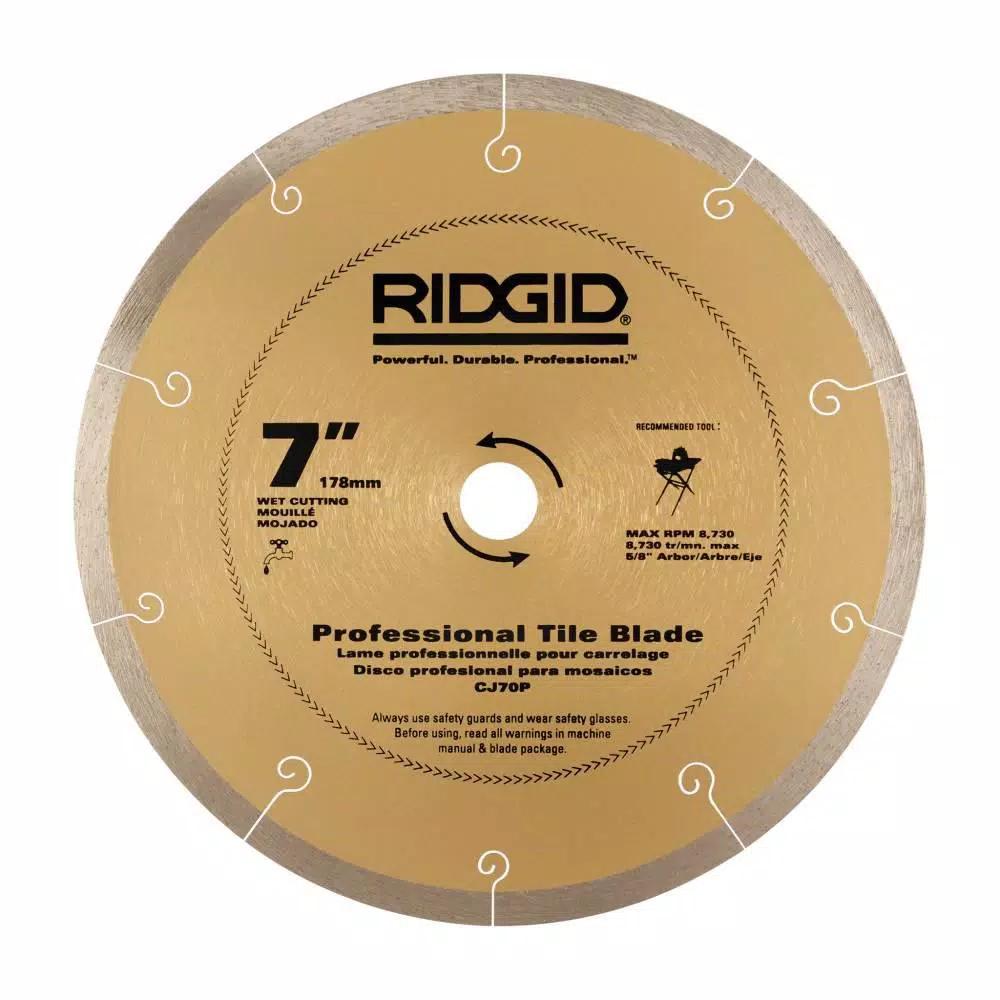 RIDGID 7 in. Table Top Wet Tile Saw, 6.5 Amp, with Bonus Stand and Diamond Blade