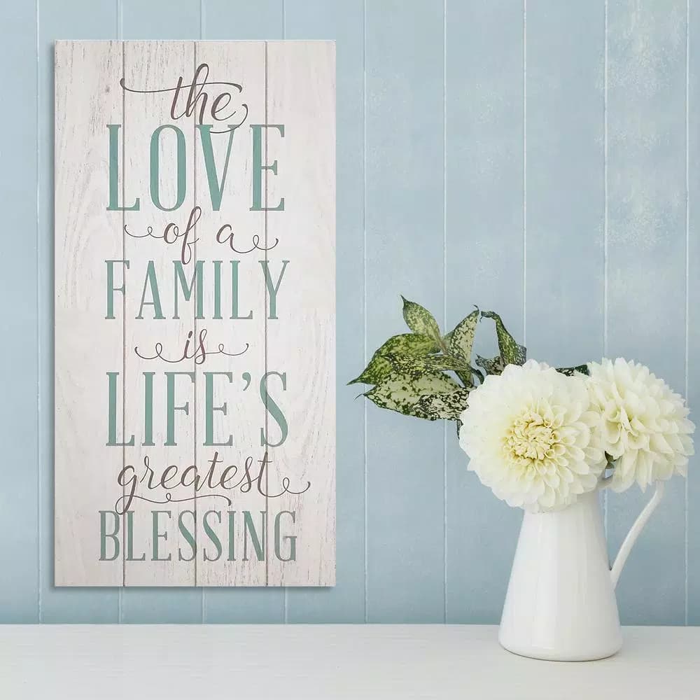 Stratton Home Decor The Love of a Family Wood Wall Sign, 10 x 20 in.
