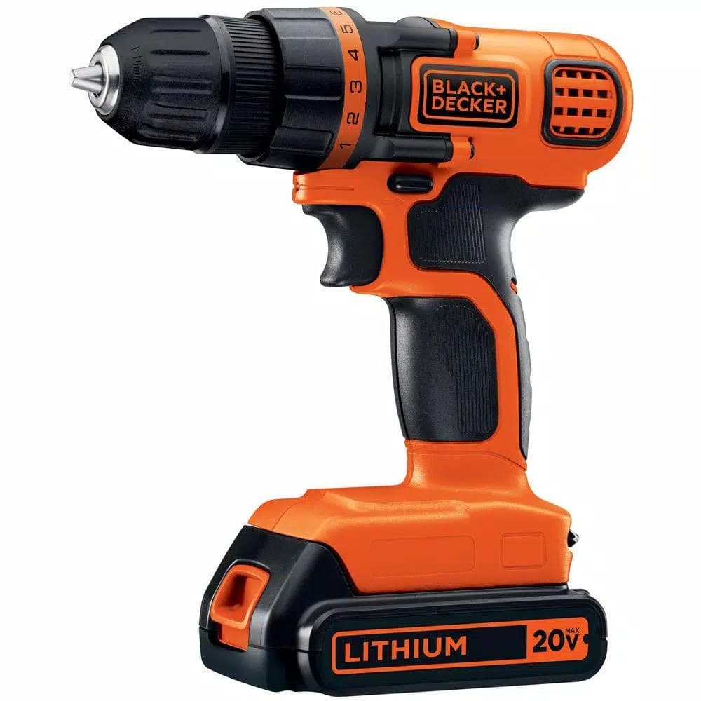 BLACK+DECKER 20V MAX Lithium-Ion Cordless Drill and 66-Piece Hand Tool Project Kit