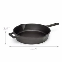 Ecolution Farmhouse 9.5 in. Cast Iron Frying Pan, Pre-Seasoned Black thumbnail 2