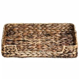 Unbranded CreativeWare Island Breeze 3-Tier Buffet Server Set with Ceramic Platters and Water Hyacinth Basket thumbnail 7