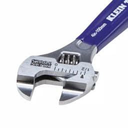 Klein Tools 4 in. Slim-Jaw Adjustable Wrench, Low Profile Steel Hand Tool thumbnail 7