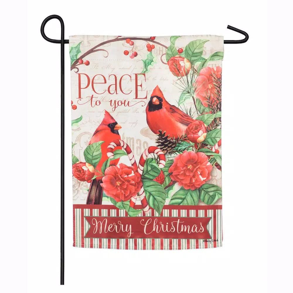 Evergreen Peace to You Garden Suede Flag, 18 x 12.5 in. Double-Sided Indoor/Outdoor Holiday Decor