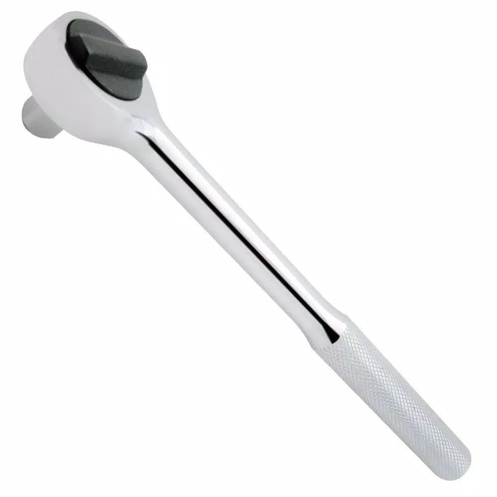 URREA 1/2 in. Drive Round Head Reversible Chrome Ratchet, 45-Tooth