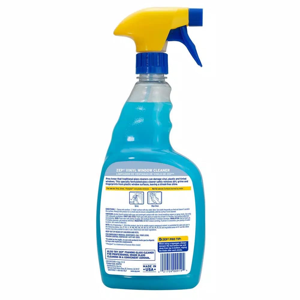 ZEP Vinyl Window Cleaner with Silicone Protectant, 32 oz (Case of 12)