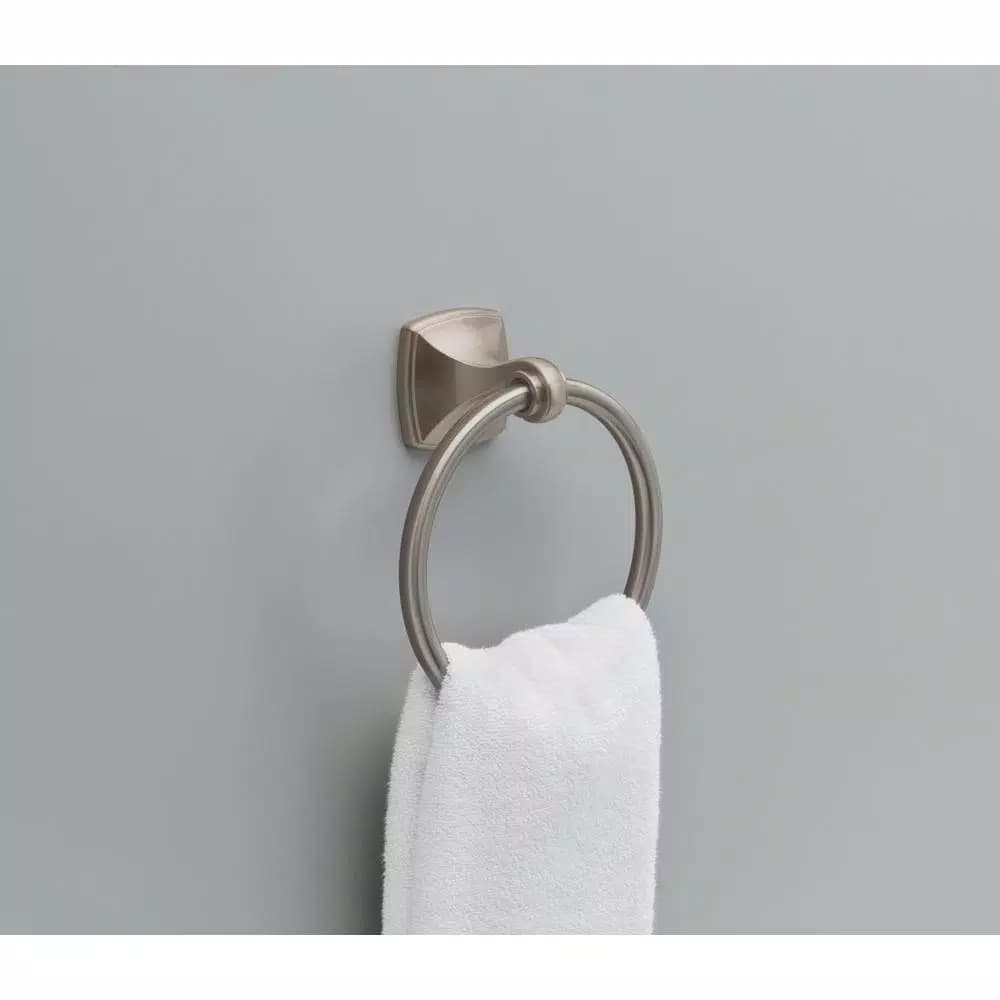 Delta Amaya Brushed Nickel Towel Ring with SpotShield Technology