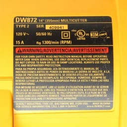 DEWALT 15 Amp 14 in. Multi-Cutter Saw with Carbide Tipped Blade thumbnail 10