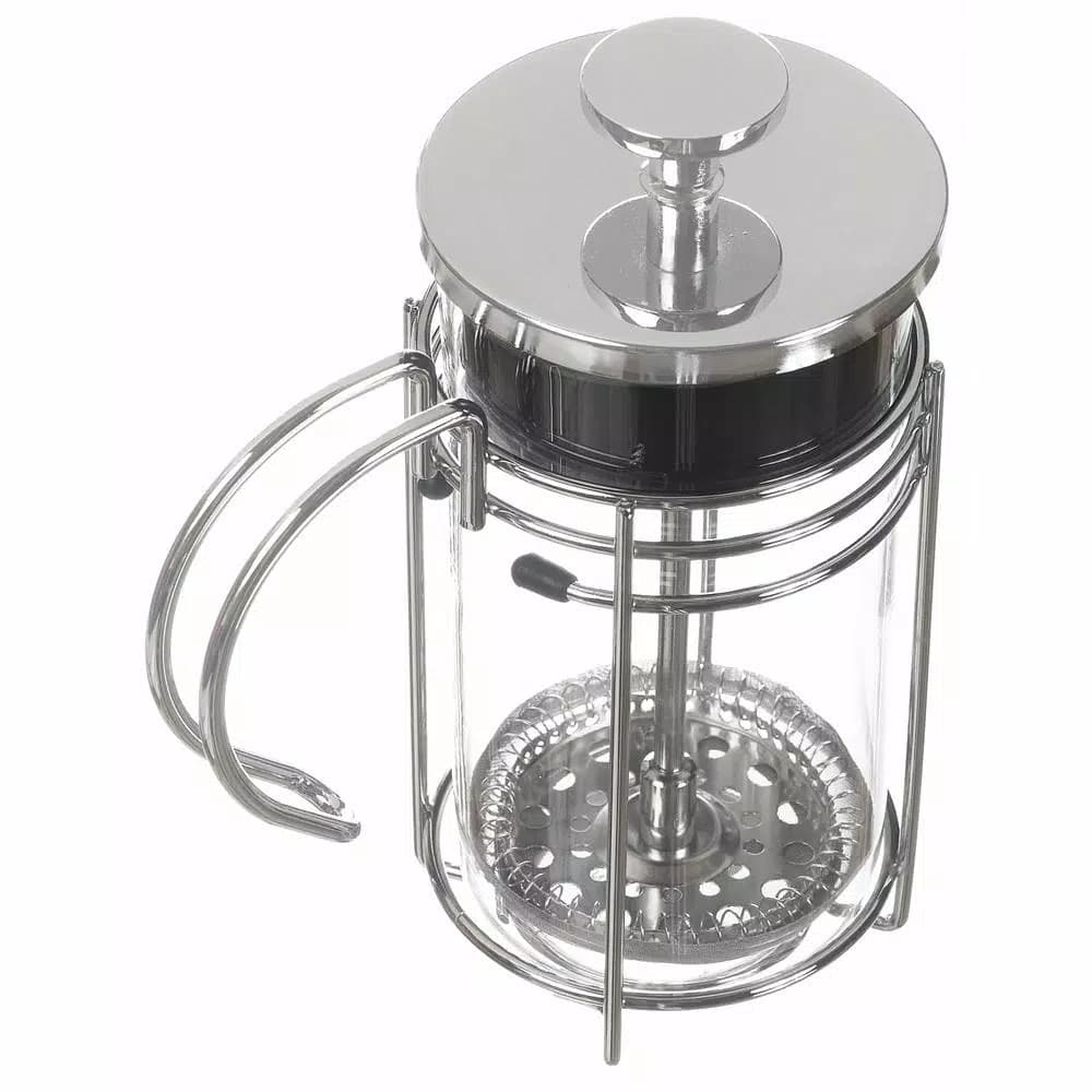 GROSCHE Madrid 3-Cup French Press Coffee and Tea Maker, Chrome Housing with Borosilicate Glass