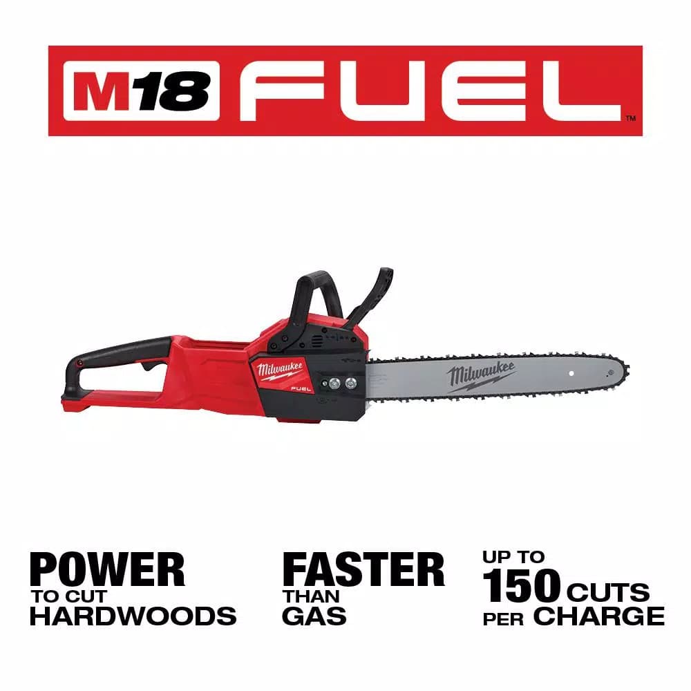 Milwaukee M18 FUEL 18V Cordless Brushless Landscaping Combo Kit: String Trimmer, Blower, Hedge Trimmer & Chainsaw
