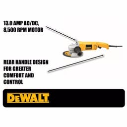 DEWALT 7 in. Heavy Duty Angle Grinder, 13 Amp, 8000 rpm with Bag and Wheels thumbnail 2
