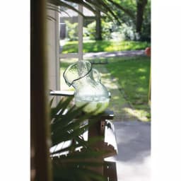 Unbranded 4.8 Qt. Hand-Blown Clear Glass Tilted Pitcher and Vase, 156 fl. oz. thumbnail 3